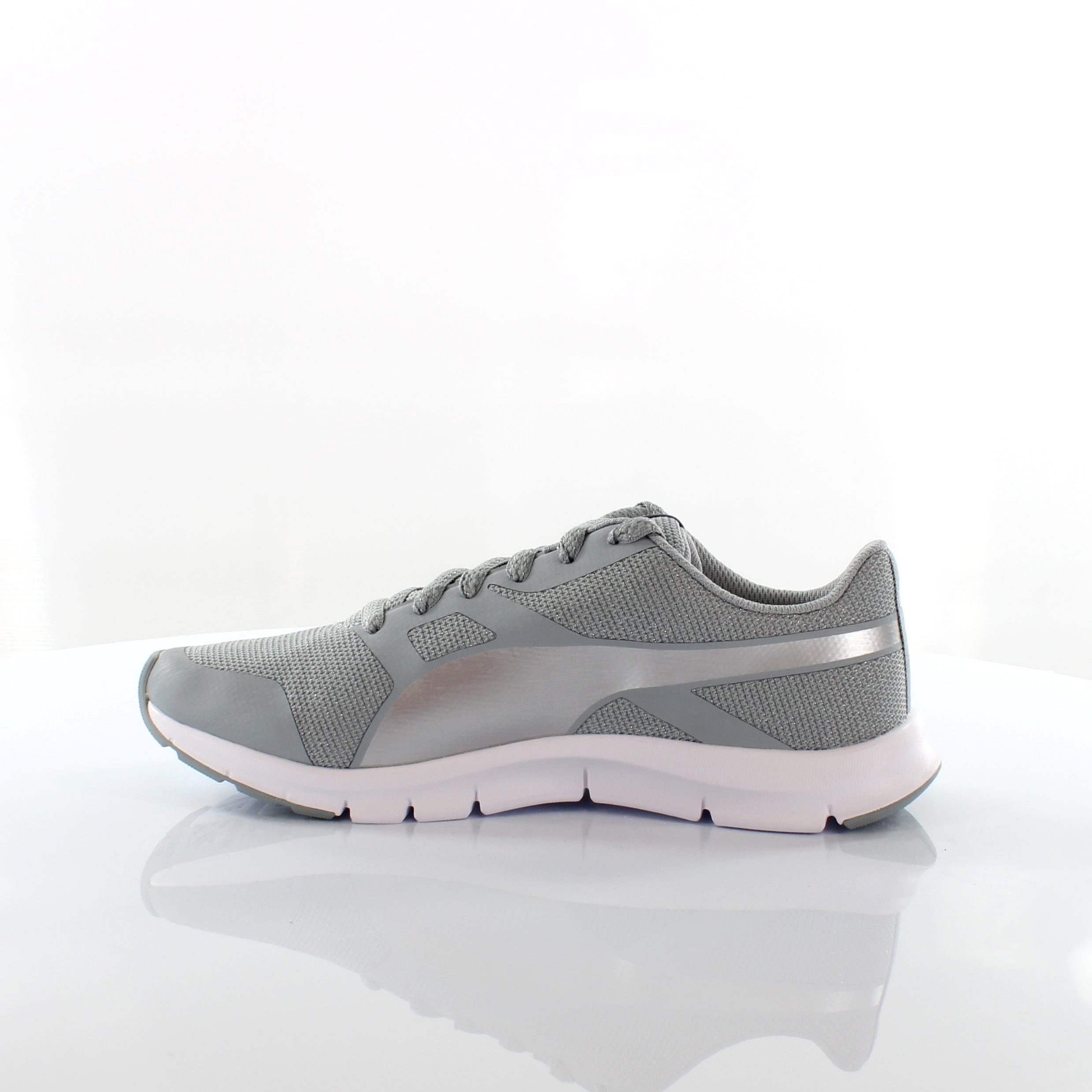 Puma Flexracer Gleam Sparkly Womens Silver Trainers