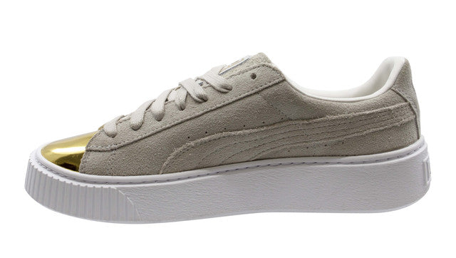 Puma Suede Platform Womens Gold Trainers