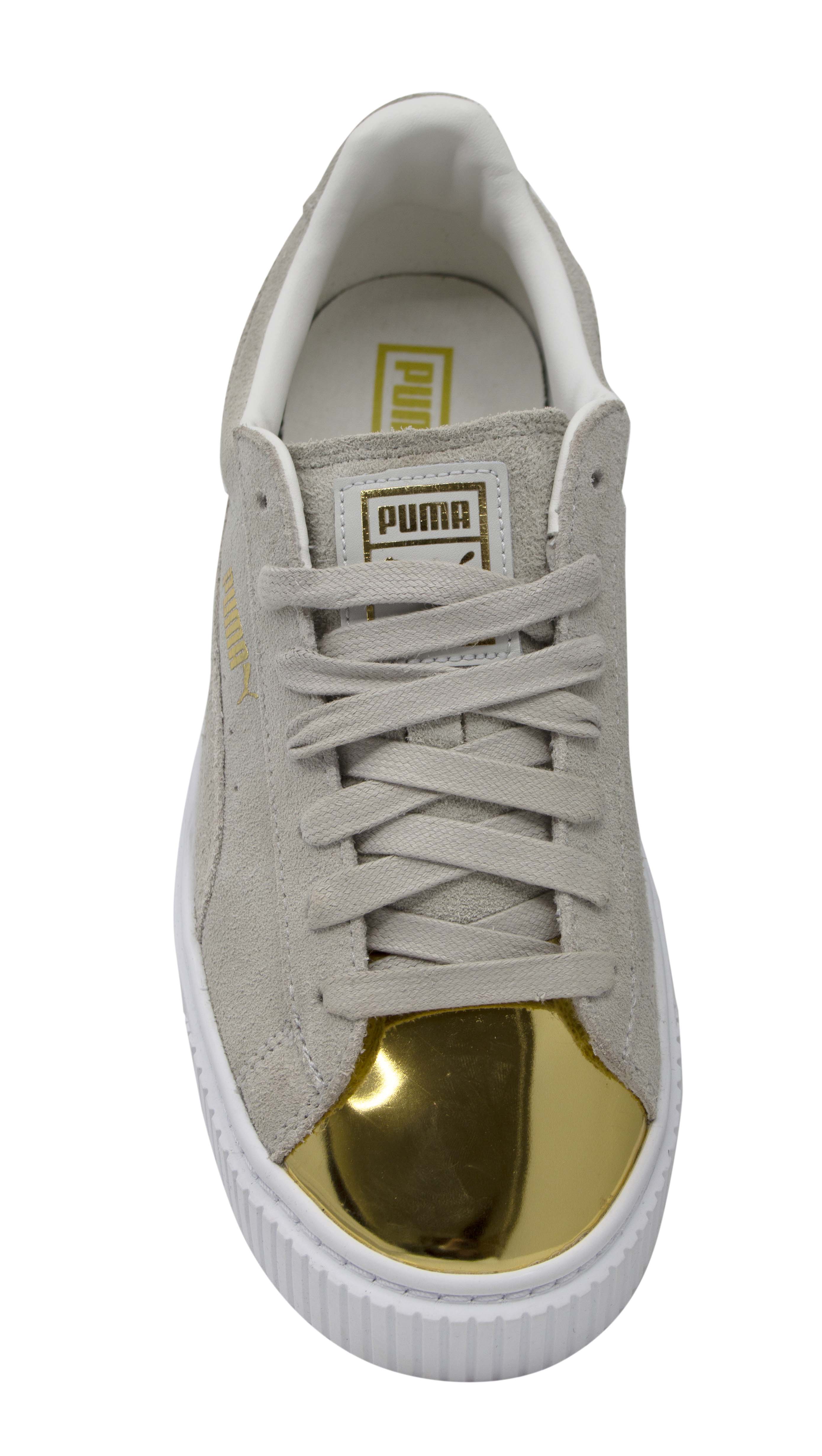 Puma Suede Platform Womens Gold Trainers