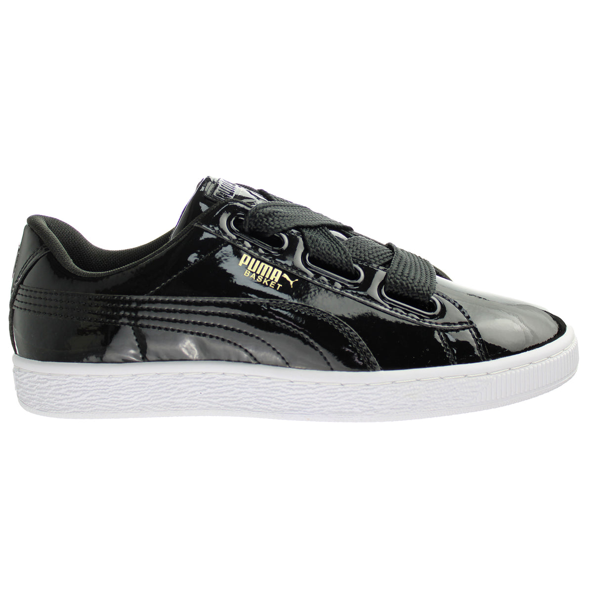 Puma Basket Heart Womens Black Trainers