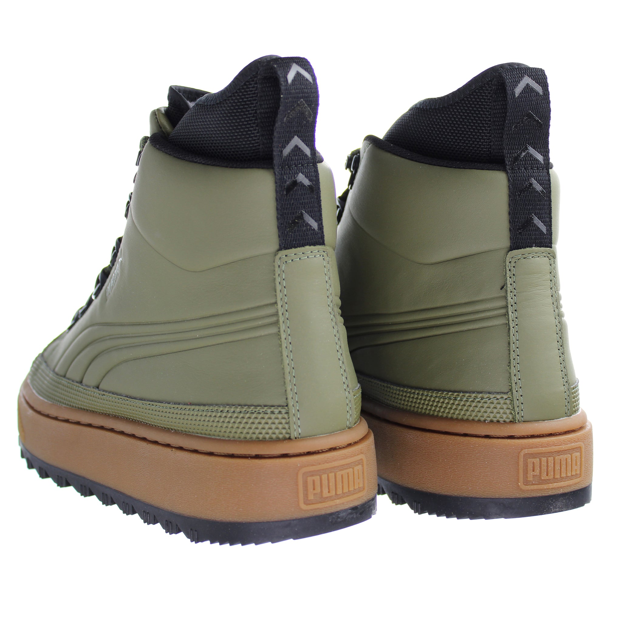 Puma The Ren Burnt Mens Olive Boots