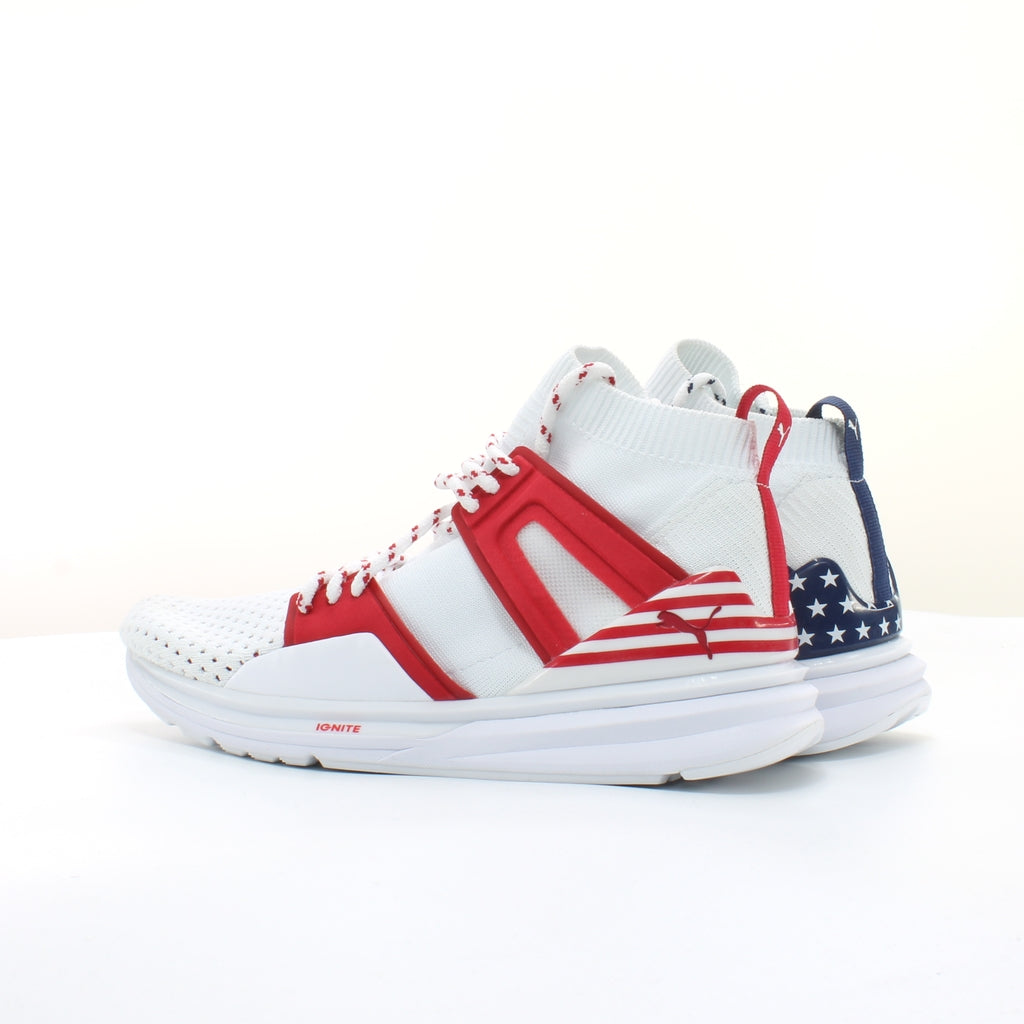 Puma Blaze Of Glory Limitless Hi 4th Of July FM Mens White Trainers