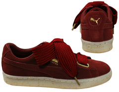 Puma Suede Leather Heart Celebrate Womens Red Trainers