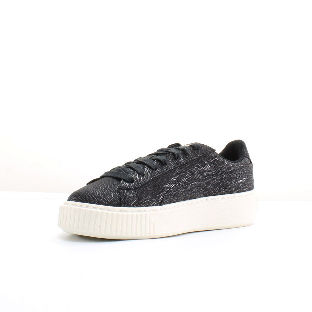 Puma Basket Platform CV Womens Black Trainers