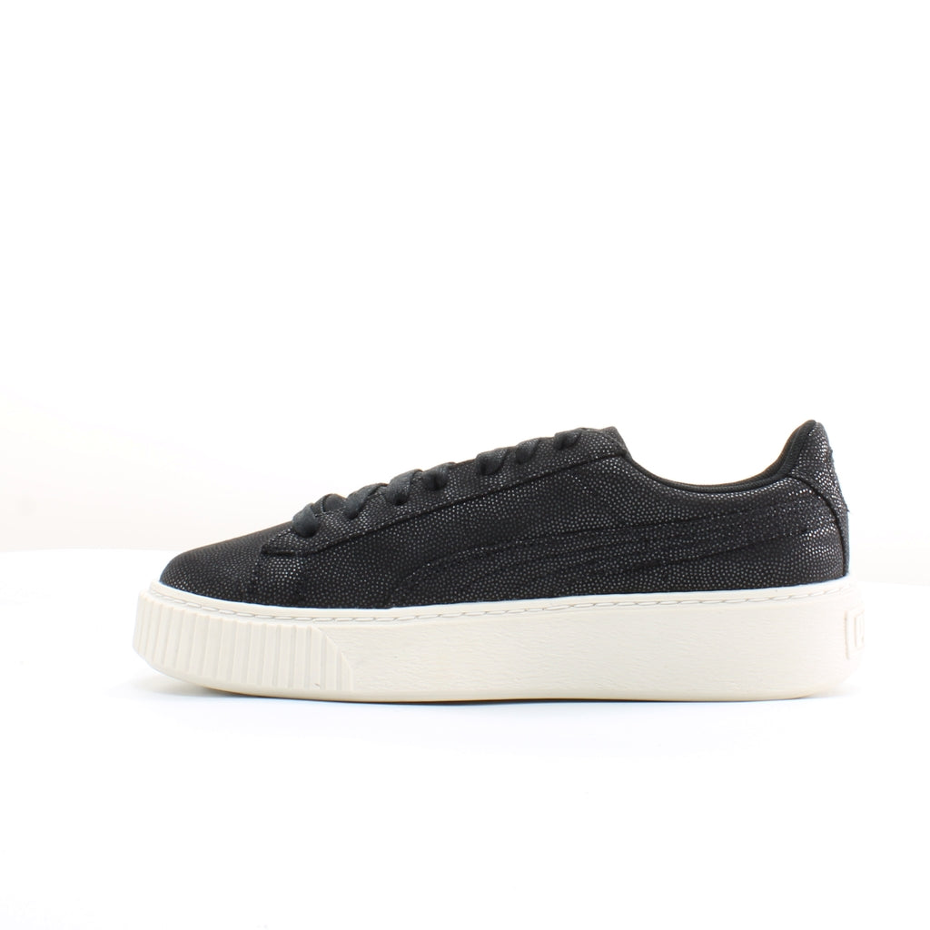 Puma Basket Platform CV Womens Black Trainers