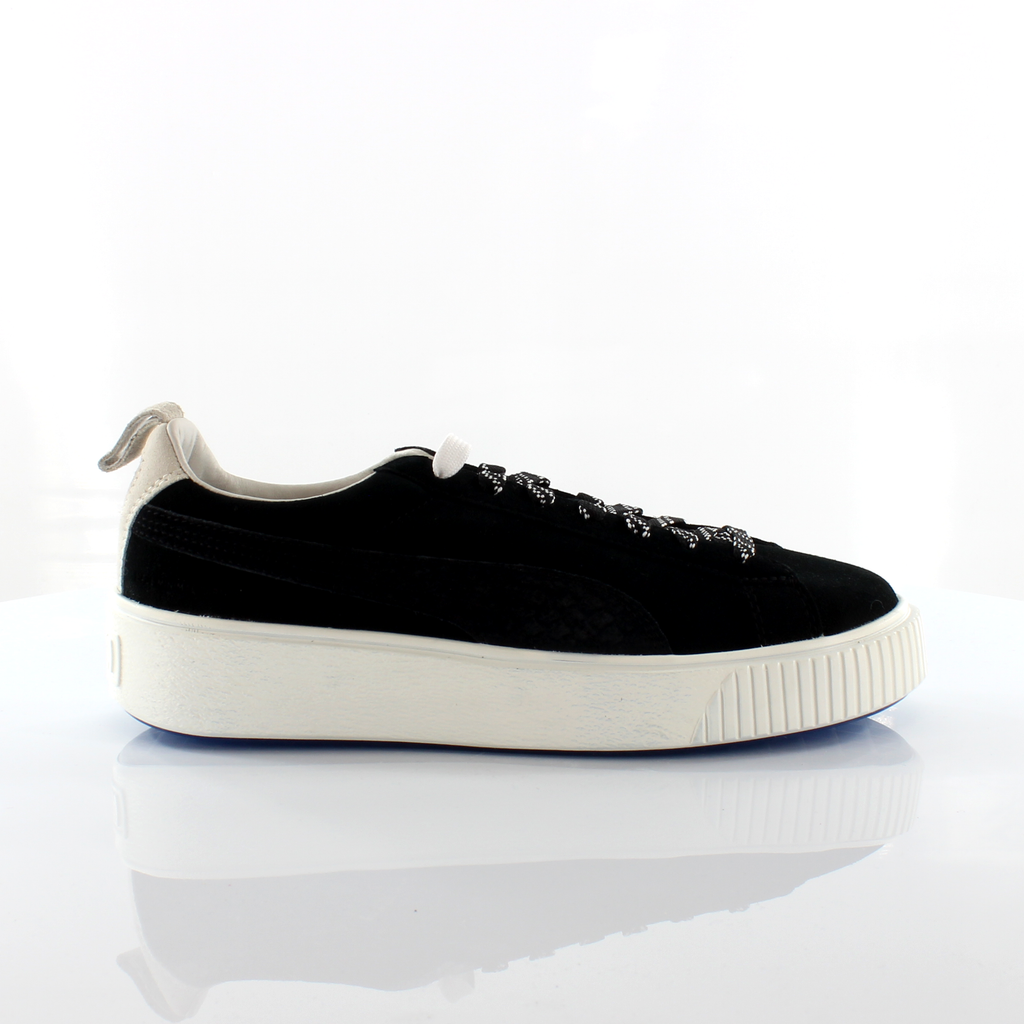 Puma Suede Platform Switch Black Leather Womens Trainers 365628 01