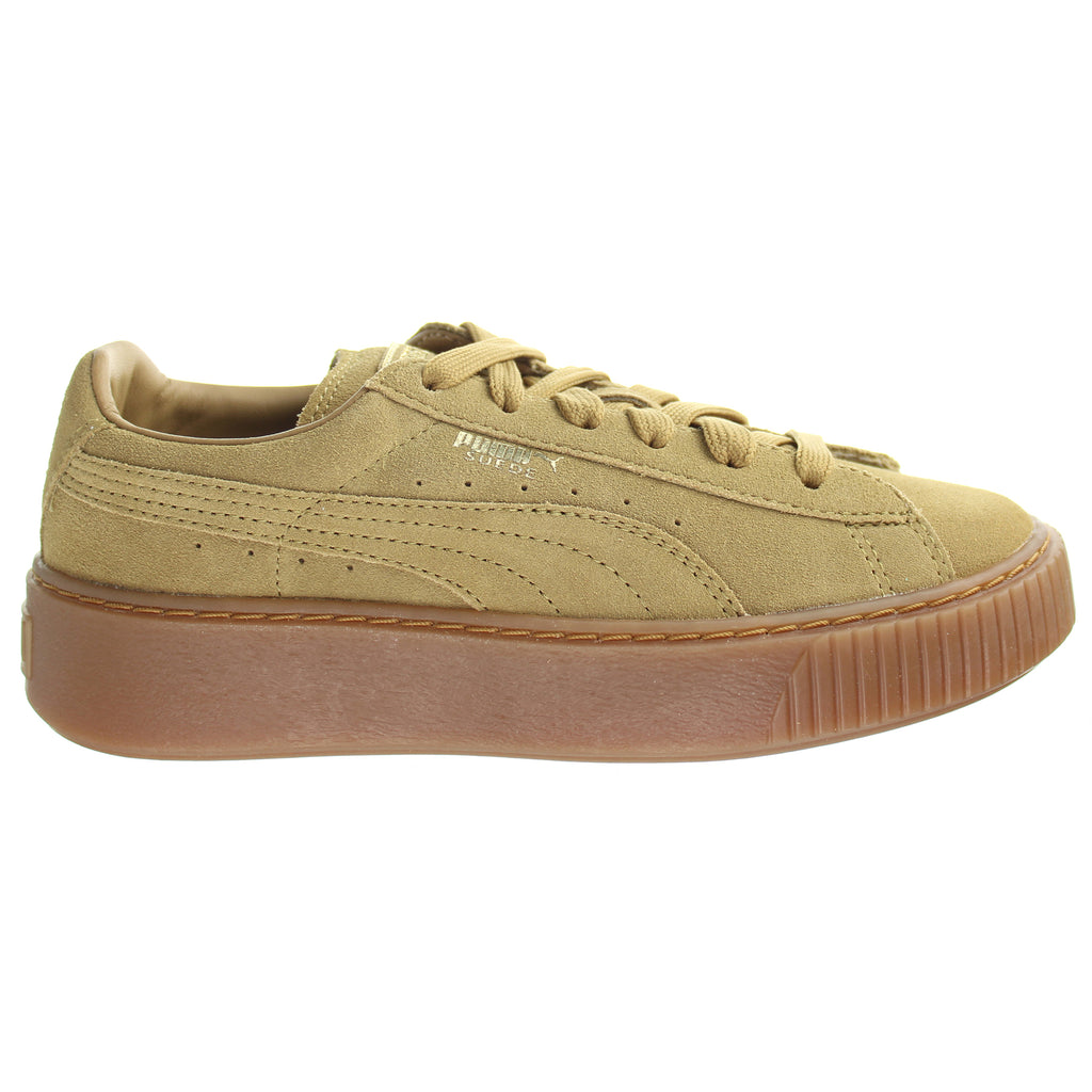 Pums Suede Platform SD PS Kids Gold Trainers