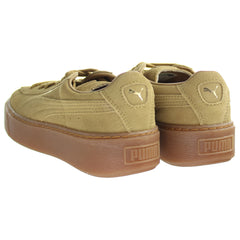 Pums Suede Platform SD PS Kids Gold Trainers