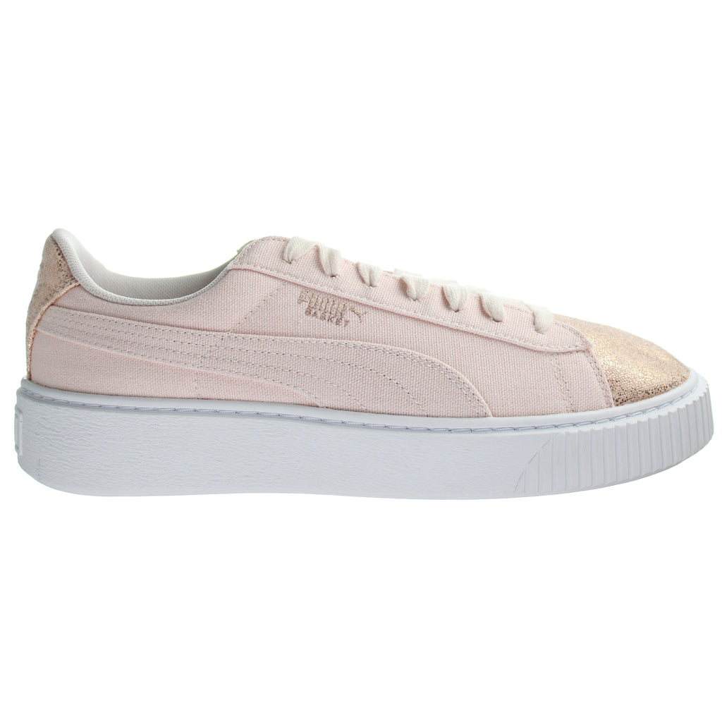 Puma Basket Womens Pink Platform Trainers