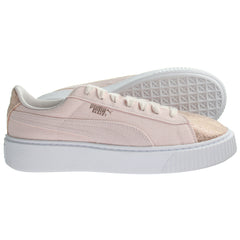 Puma Basket Womens Pink Platform Trainers