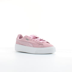 Puma Platform Galaxy Pink Suede Womens Lace Up Trainers 369172 01