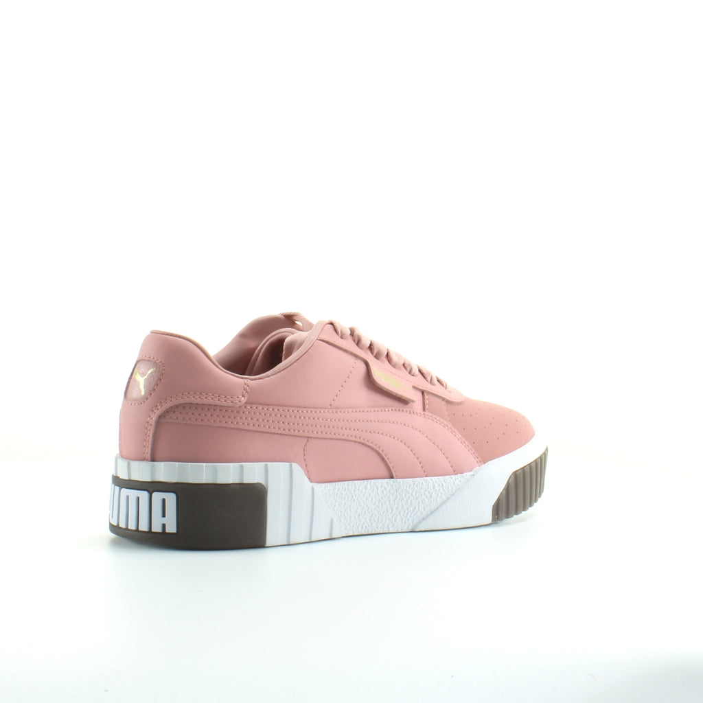 Puma Cali Exotic Pink Leather Womens Lace Up Trainers 369653 02