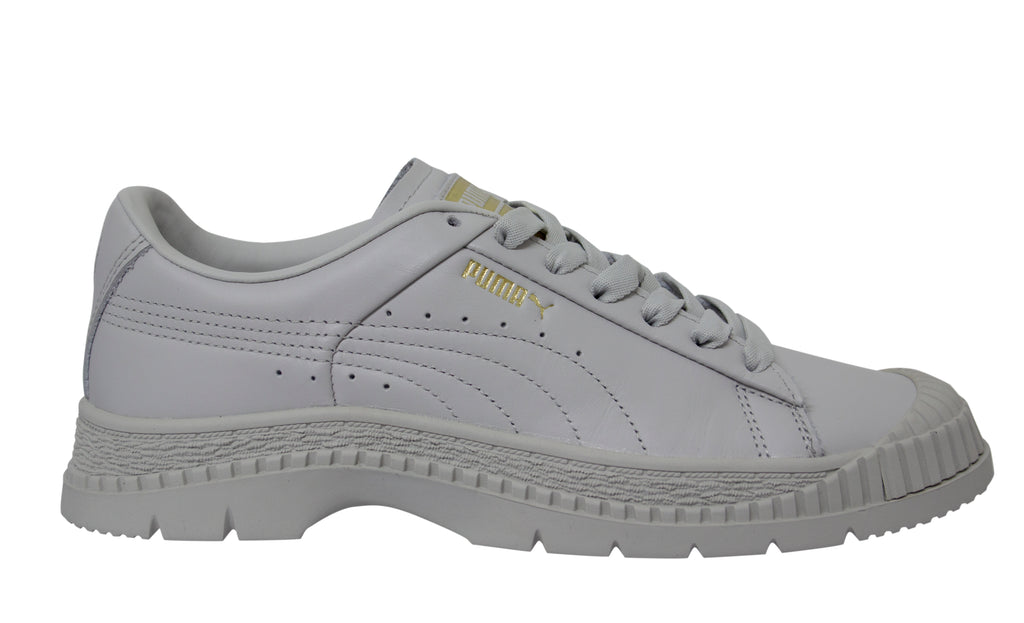 Puma Utility Leather Grey Low Lace Up Womens Trainers 370982 02