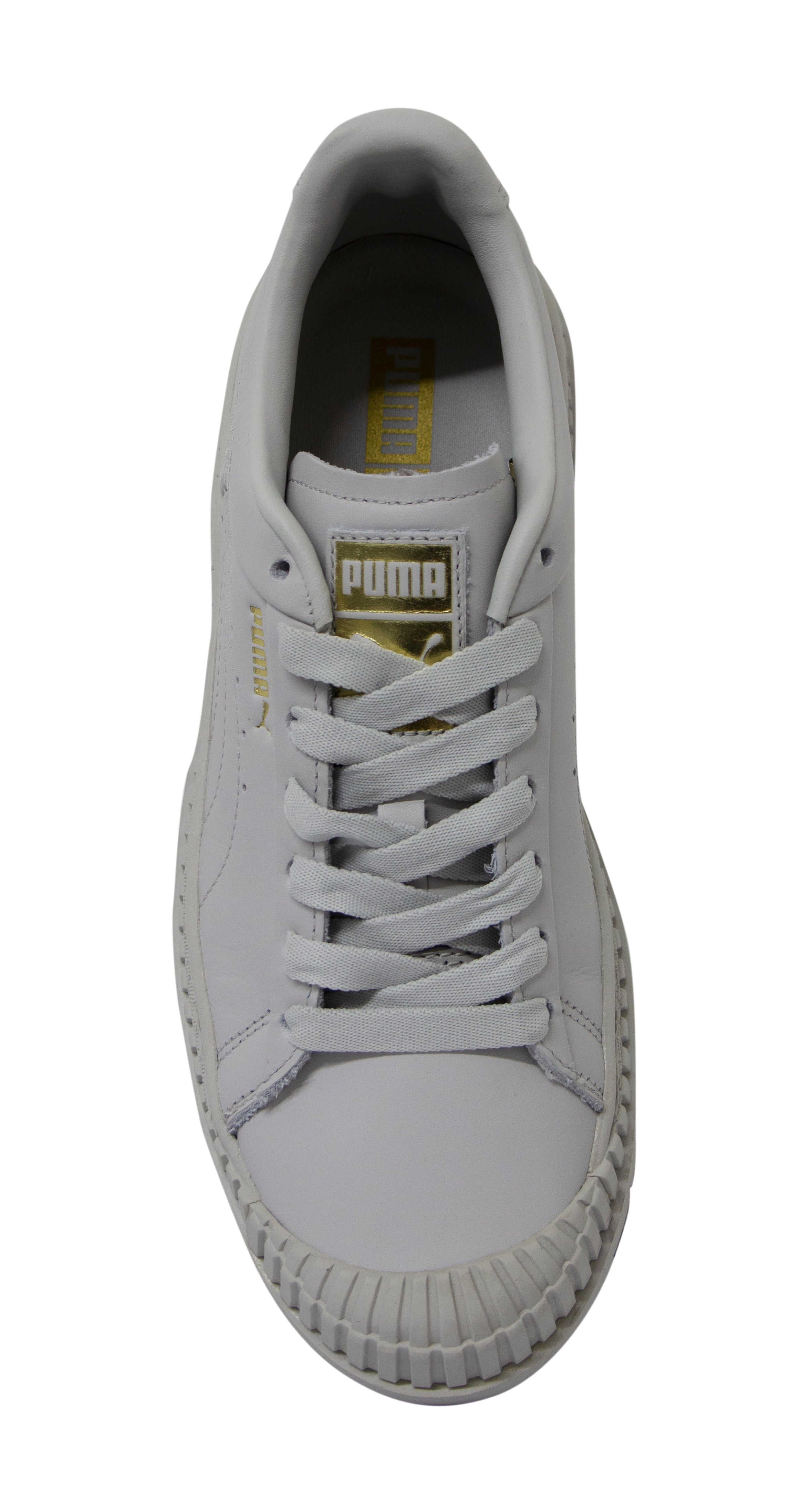 Puma Utility Leather Grey Low Lace Up Womens Trainers 370982 02