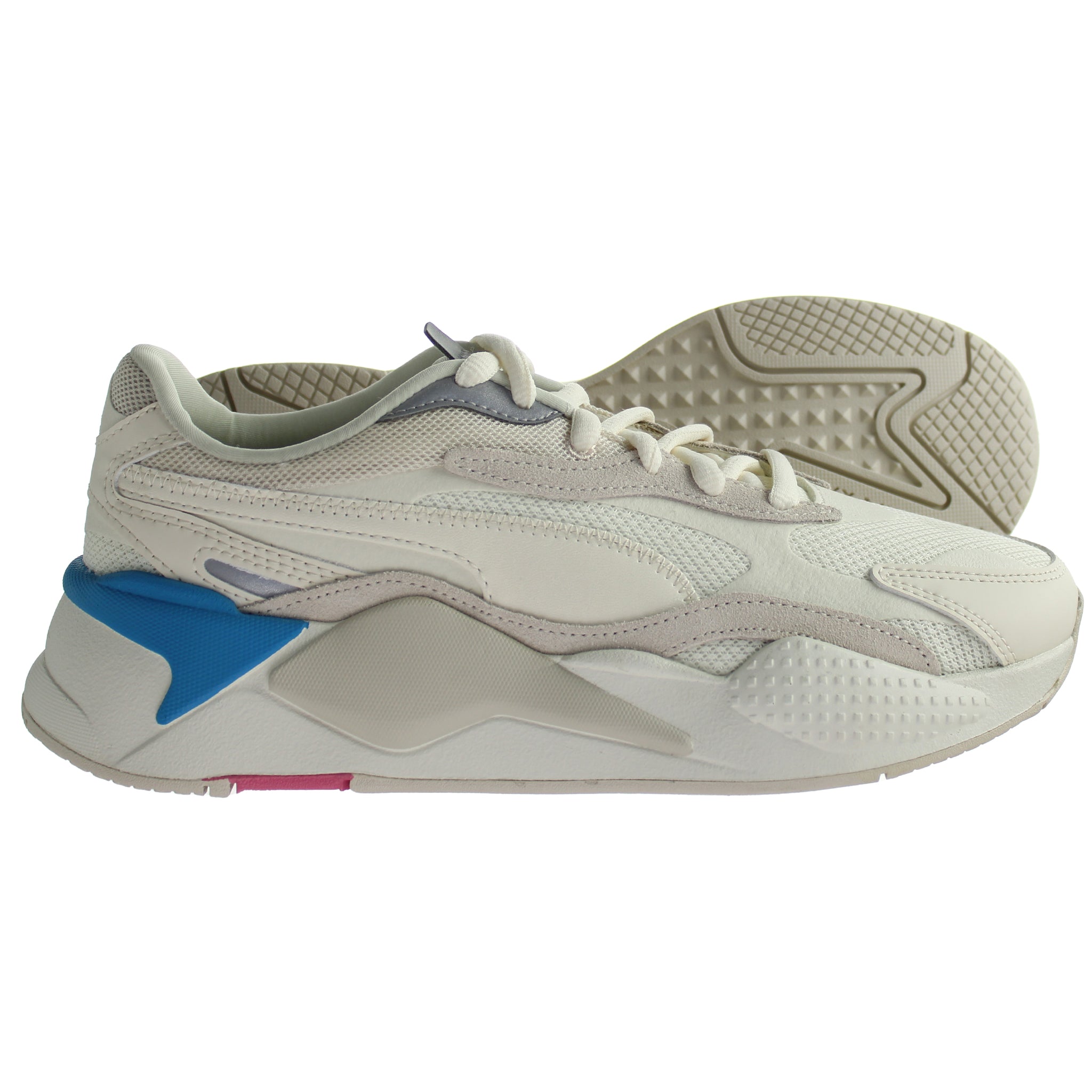 Puma RS-X3 Puzzle Mens Off White Running Shoes