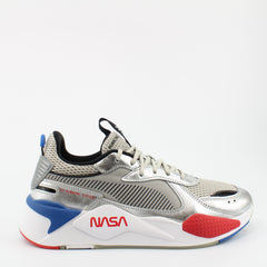 Puma RS x Space Agency Silver Textile Mens Lace Up Trainers 372511 01