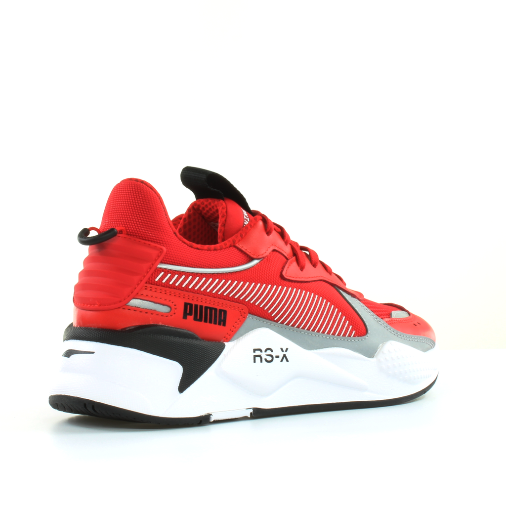 Puma RS-X Layers Red Textile Mens Lace Up Trainers 374170 03