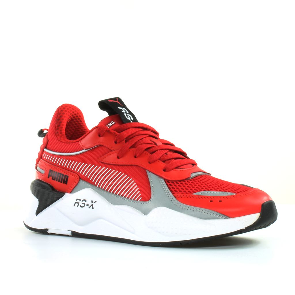 Puma RS-X Layers Red Textile Mens Lace Up Trainers 374170 03