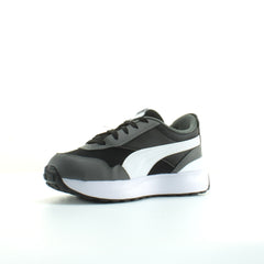 Puma Cruise Rider PS Black Grey Synthetic Kids Lace Up Trainers 380842 01