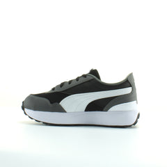 Puma Cruise Rider PS Black Grey Synthetic Kids Lace Up Trainers 380842 01