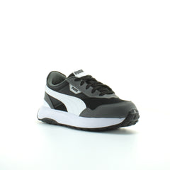 Puma Cruise Rider PS Black Grey Synthetic Kids Lace Up Trainers 380842 01