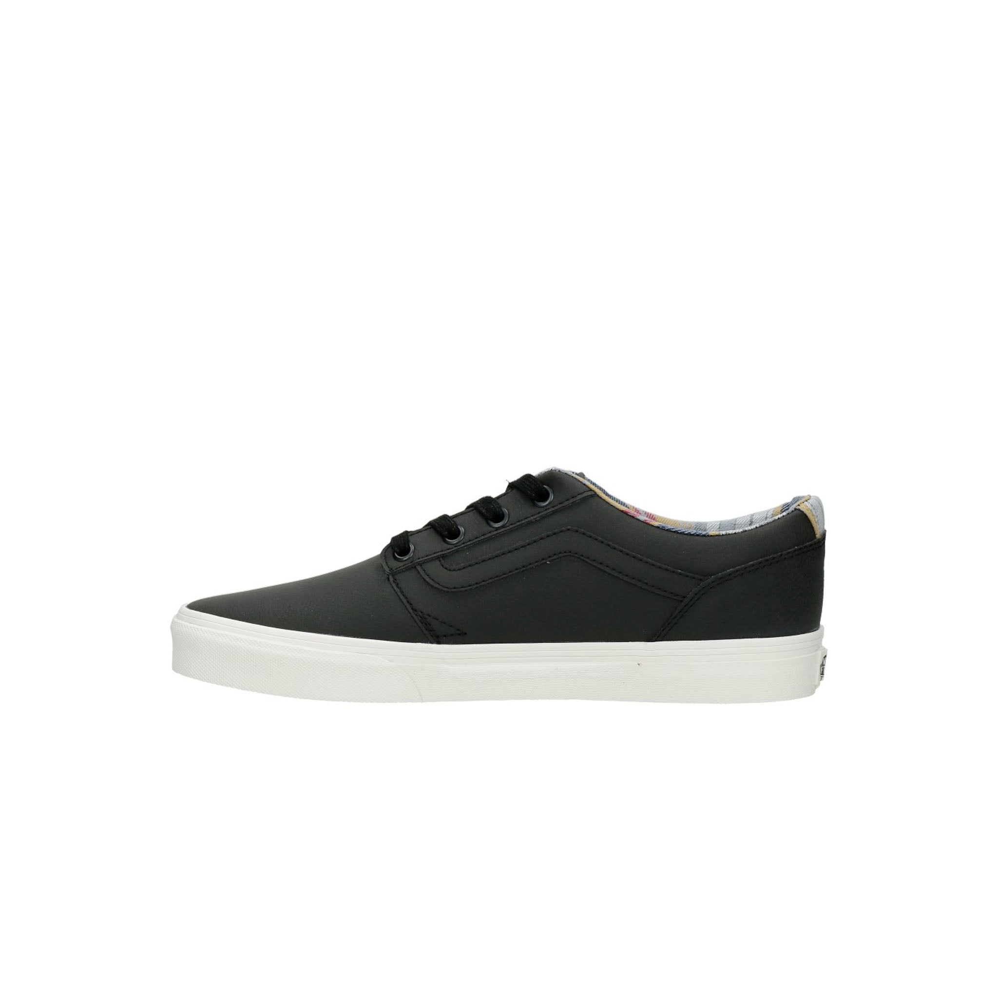 Vans Chapman Stripe Lace-Up Black Synthetic Mens Plimsolls 38CBOH6