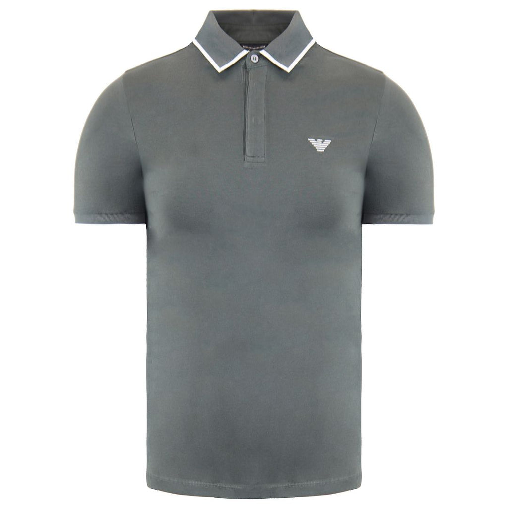 Emporio Armani Mens Grey Polo Shirt