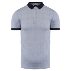 Emporio Armani Printed Mens Blue Polo Shirt