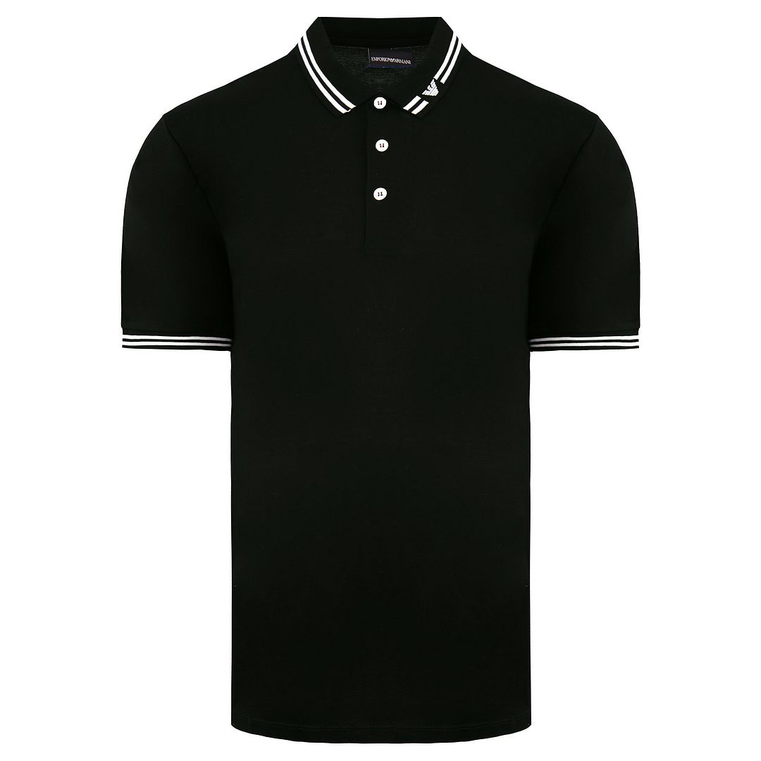 Emporio Armani Logo Mens Dark Green Polo Shirt