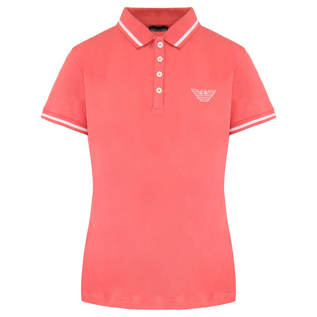 Emporio Armani Mens Peach Polo Shirt