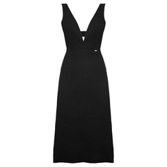 Armani Exchange Asymmetric Womens Black Dress