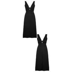 Armani Exchange Asymmetric Womens Black Dress