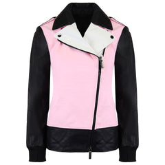 Armani Exchange Leather Womens Black/Pink Jacket