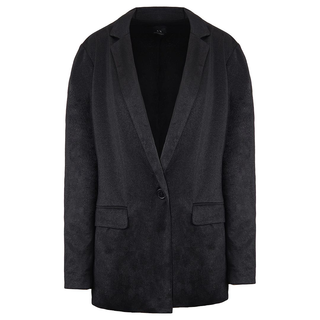 Armani Exchange Womens Black Blazer