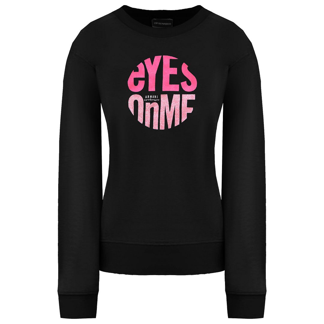 Armani Exchange Womens Black/Pink Sweater