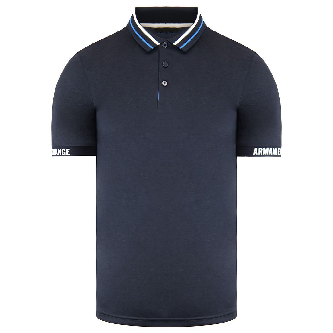 Armani Exchange Mens Navy Polo Shirt