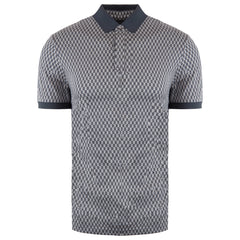 Emporio Armani Patterned Mens Light Grey/Black Polo Shirt