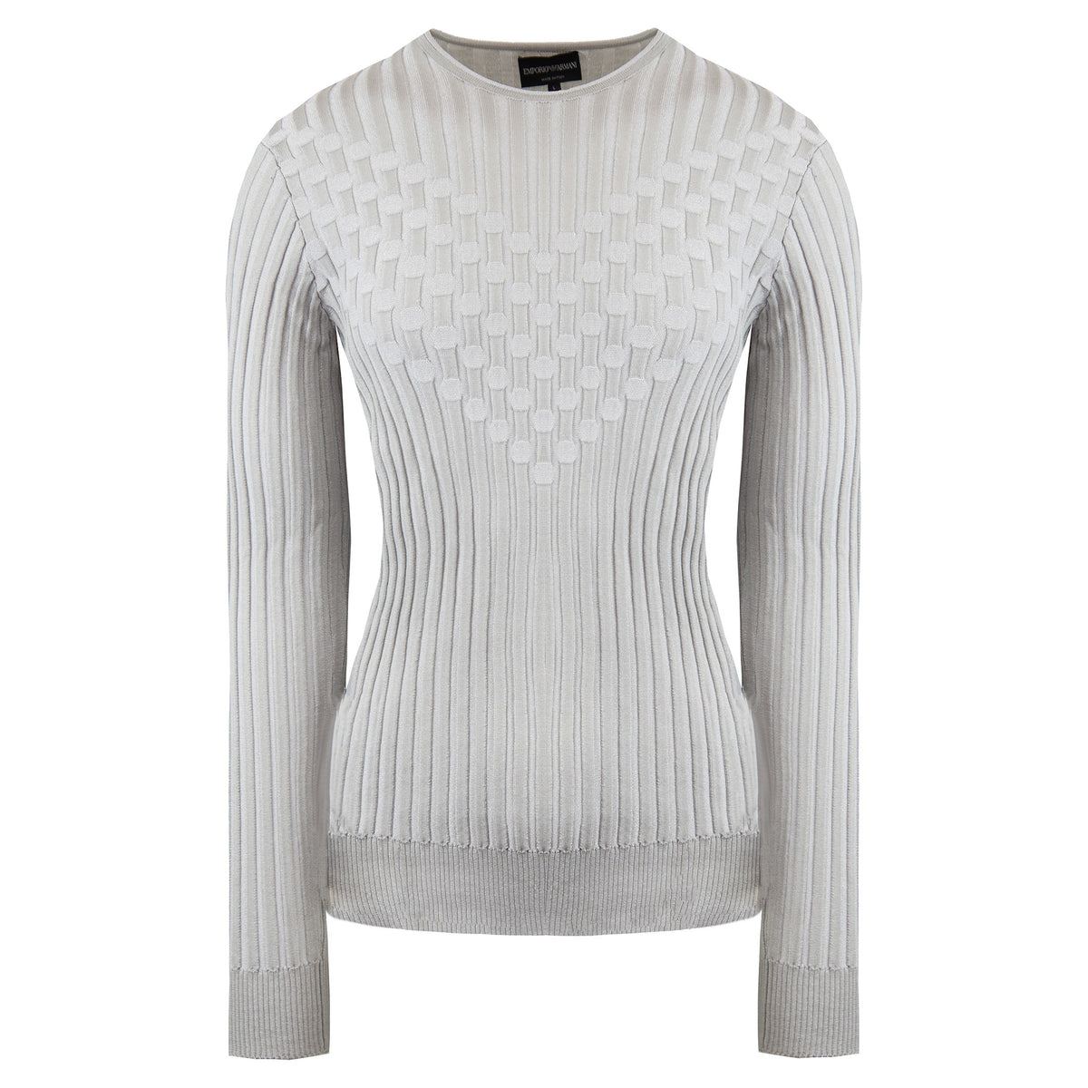 Emporio Armani Womens Light Grey Sweater