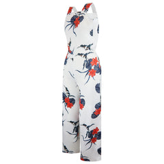 Armani Exchange Hibiscus Womens White Jumpsuit