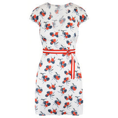 Armani Exchange Hibiscus Pattern Womens White/Red Dress