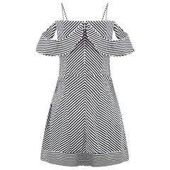Armani Exchange Womens White/Black Dress