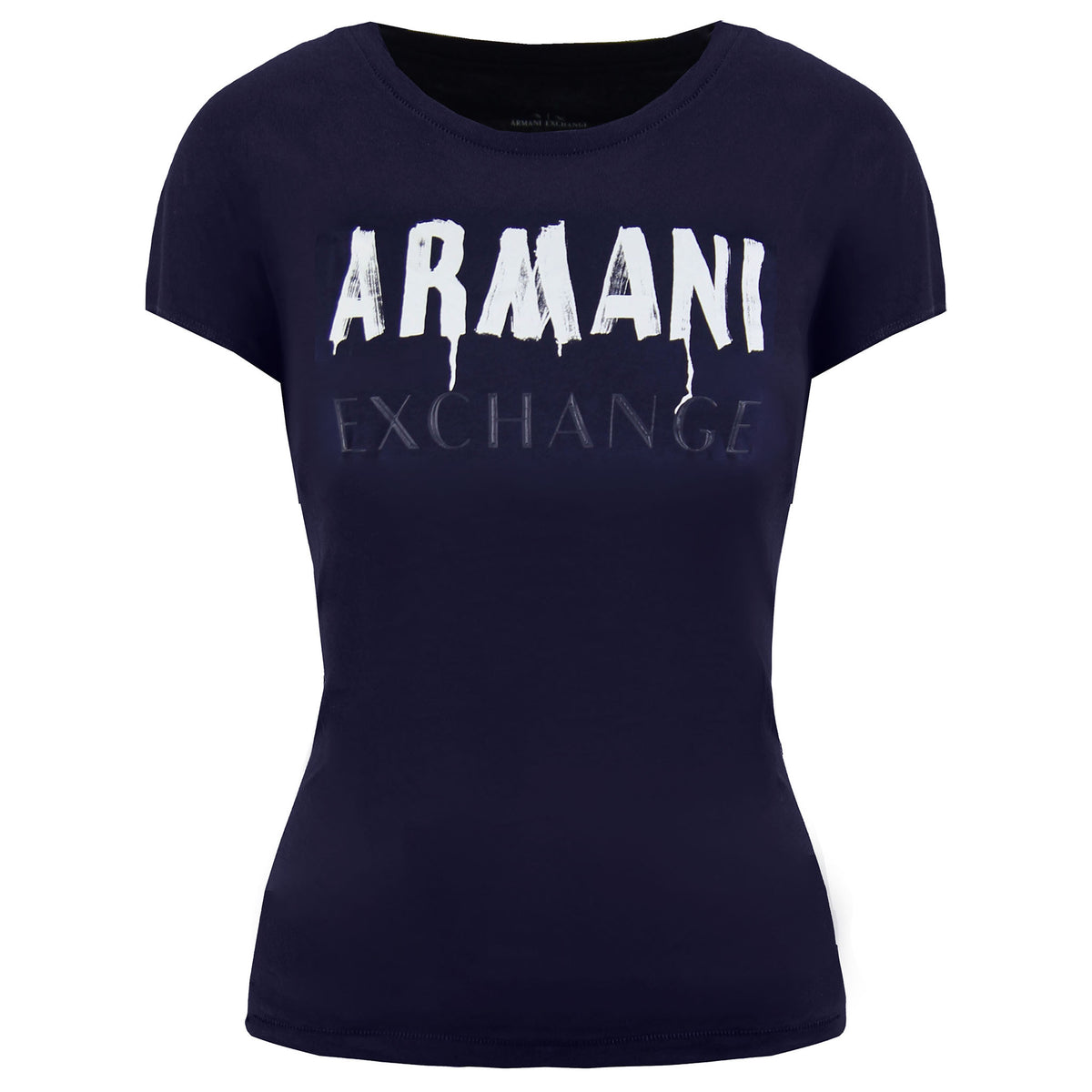 Armani Exchange Womens Navy Crew Neck T-Shirt