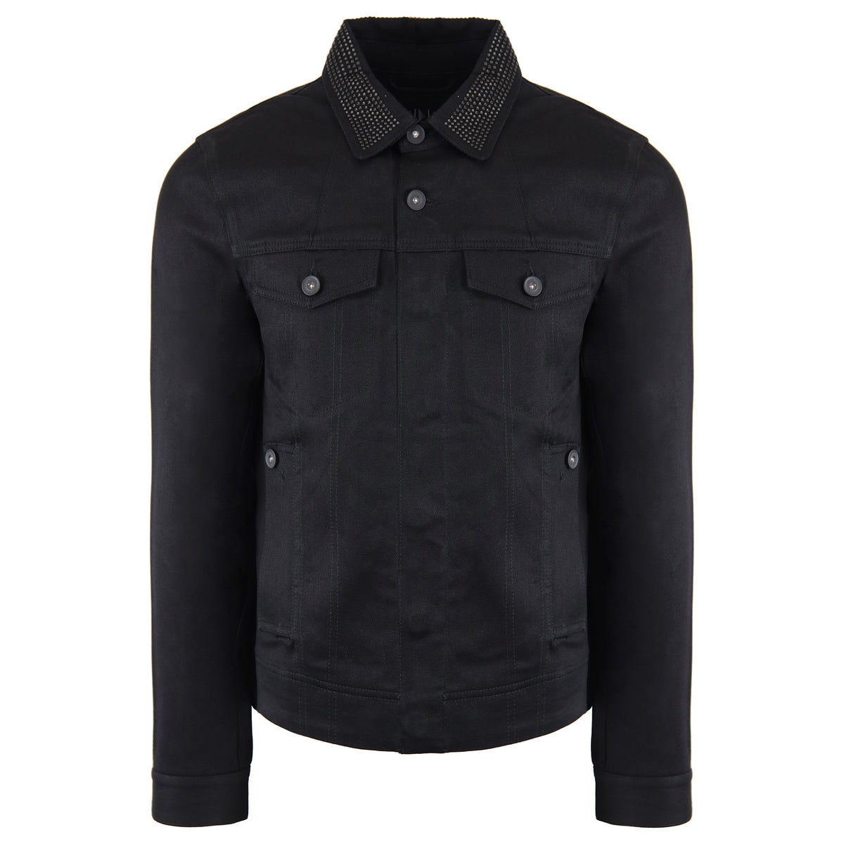 Armani Exchange Mens Black Denim Jacket