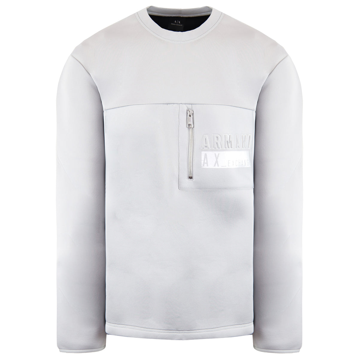 Armani Exchange Alloy Mens Light Grey Sweater