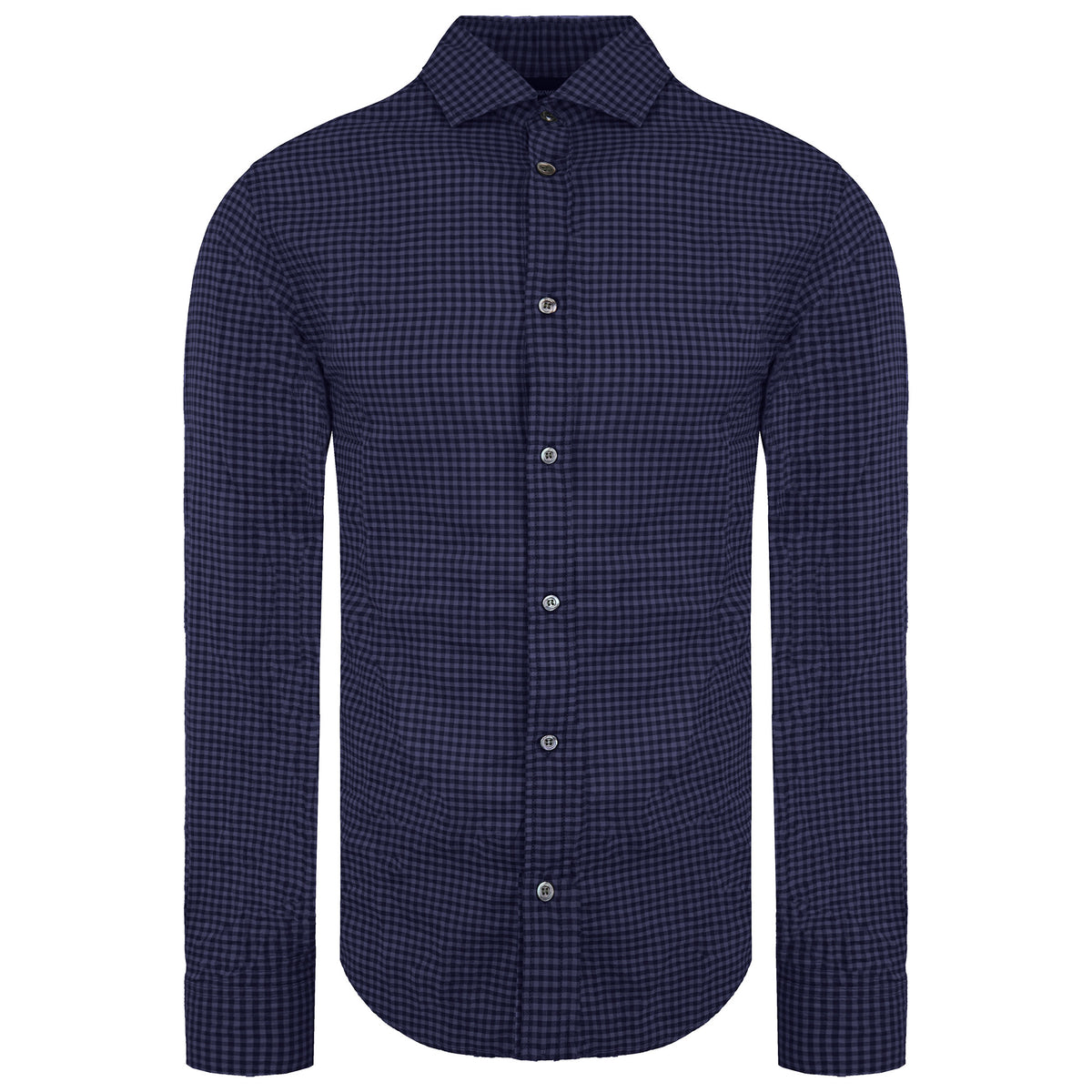 Emporio Armani Custom Fit Mens Navy Shirt