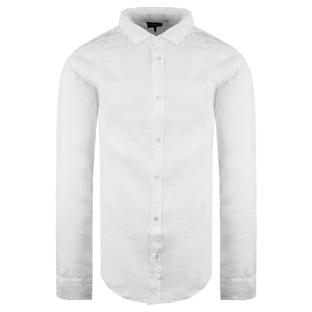 Emporio Armani Custom Fit Mens White Shirt