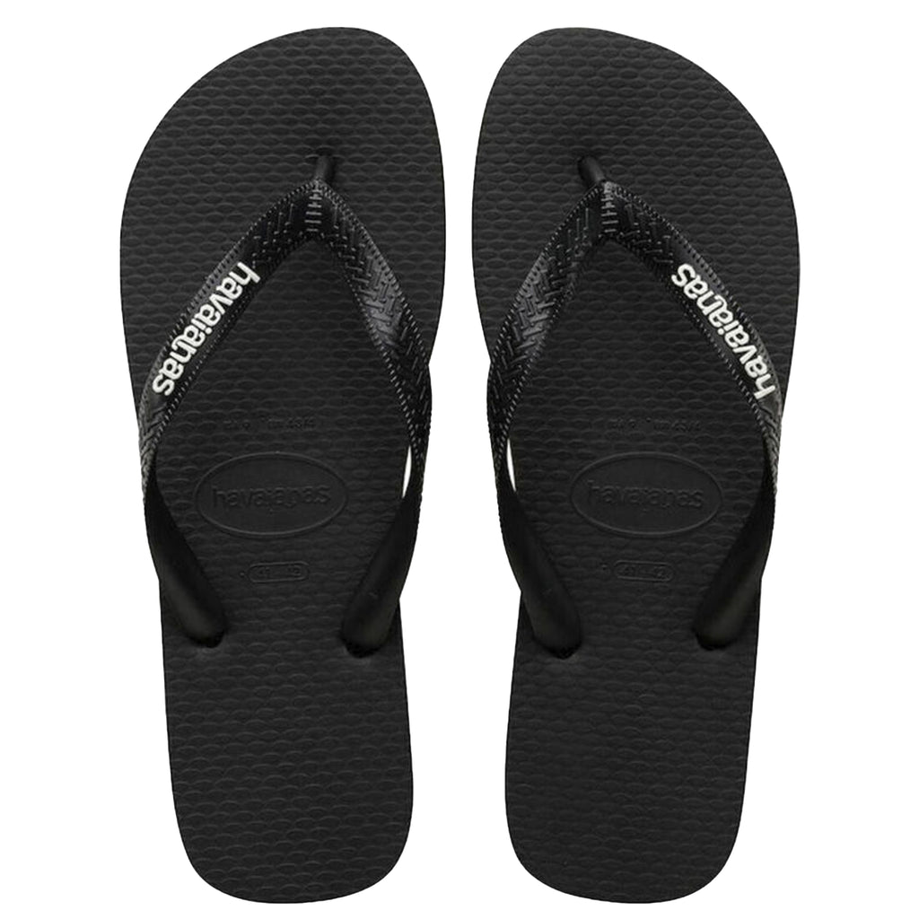 Havaianas Logo Filete Mens Black Flip-Flops