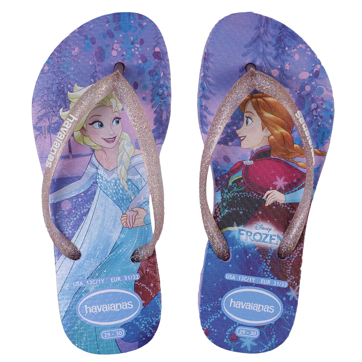 Havaianas Slim Frozen Kids Purple Flip-Flops