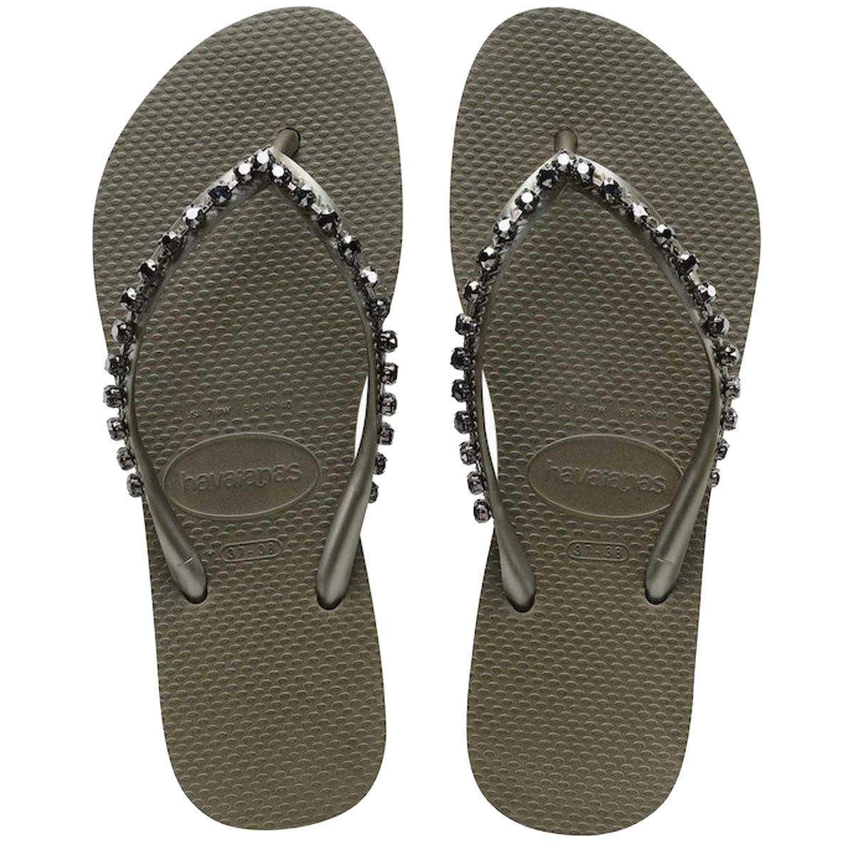 Havaianas Slim Rock Mesh Dark Khaki Womens Flip-Flops