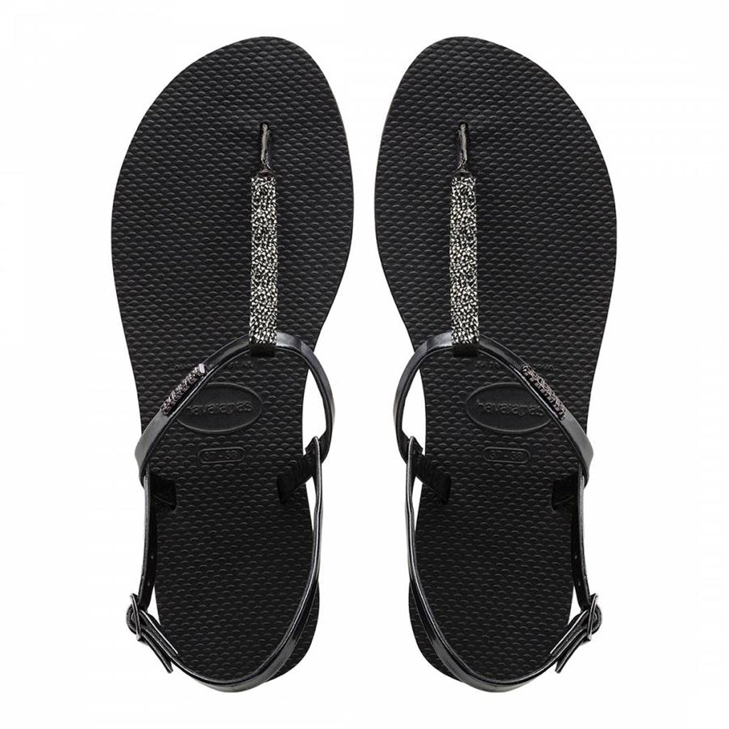 Havaianas You Riviera Crystal Womens Black Sandals